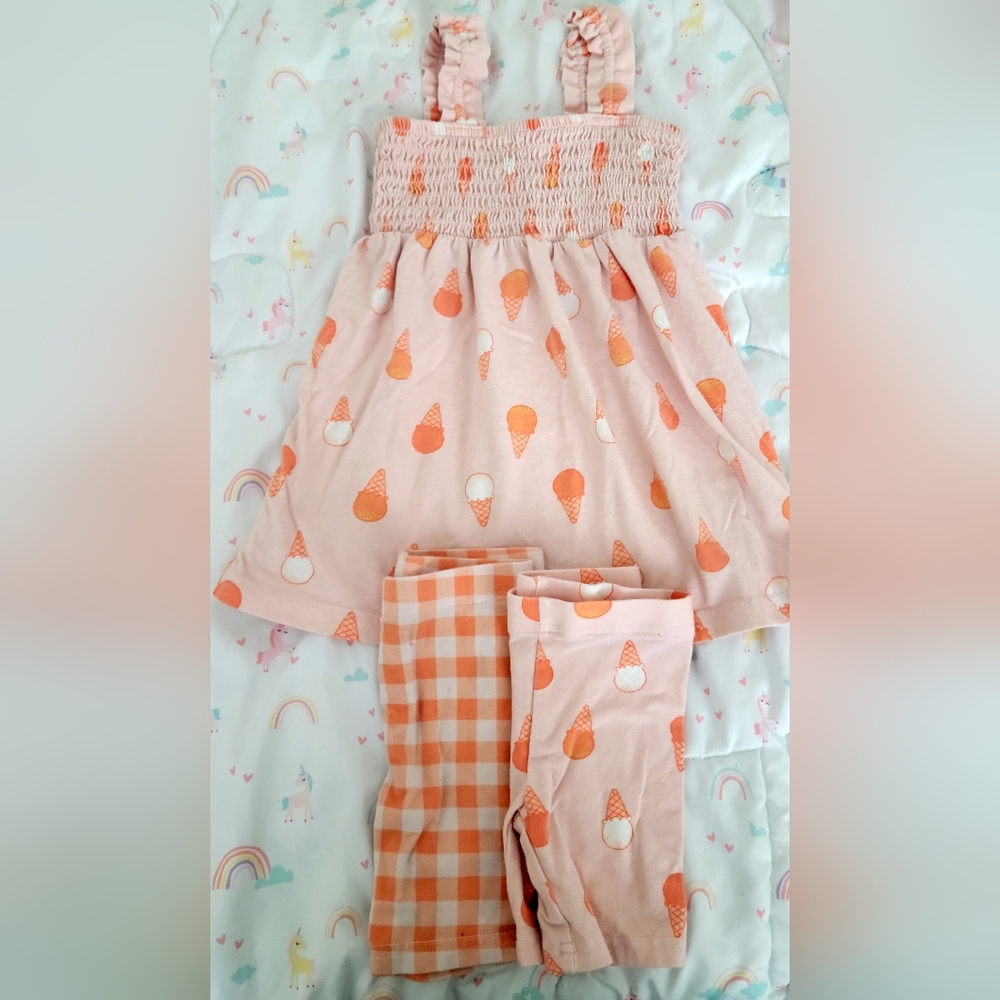 Carter's Pink and Orange Toddler Outfit 2T